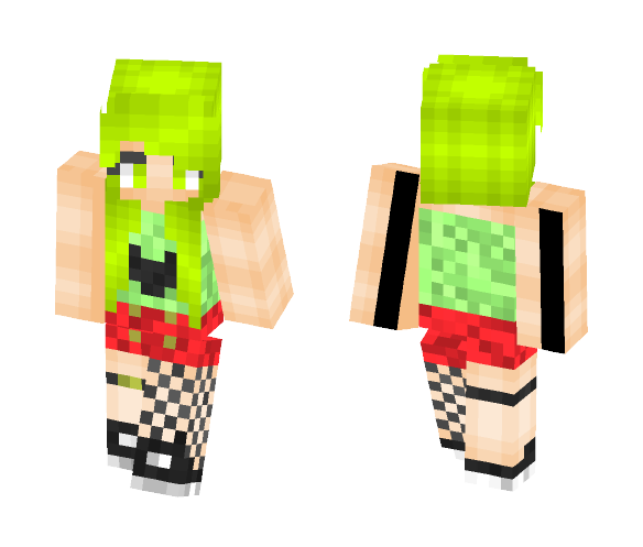 Download Free Neon Girl~ Skin for Minecraft image 1 Neon Girl~ - Female Minecraft Skins - image 1