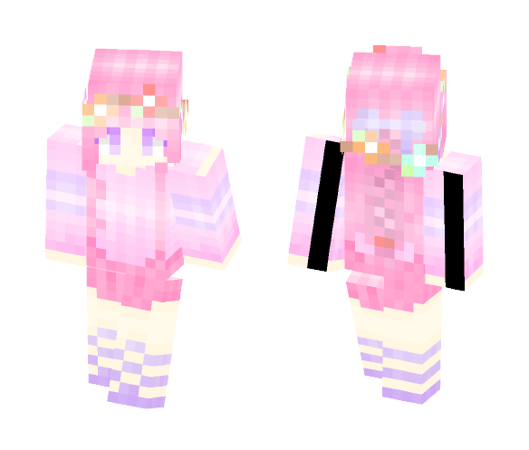 Download Free ❀ Pastel Flower Girl ❀ Skin for Minecraft image 1 ❀ Pastel Flower Girl ❀ - Girl Minecraft Skins - image 1