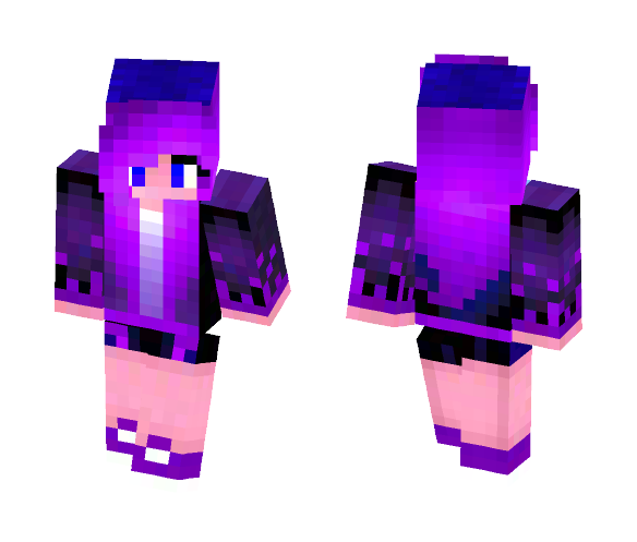 Download Free Purple Girl Skin for Minecraft image 1 Purple Girl - Girl Minecraft Skins - image 1