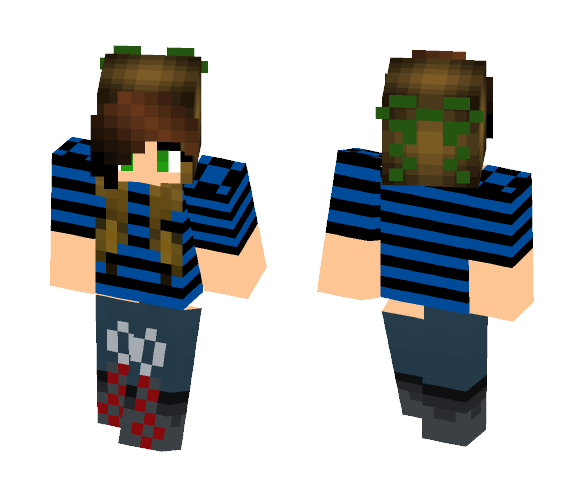 Teenage Girl with Hairbow - Color Haired Girls Minecraft Skins - image 1