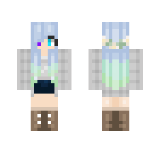 Blue ombre girl