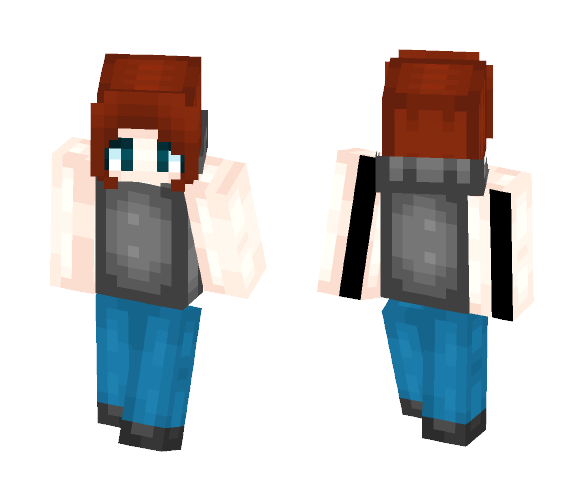 Black Hoodie - Female Minecraft Skins - image 1