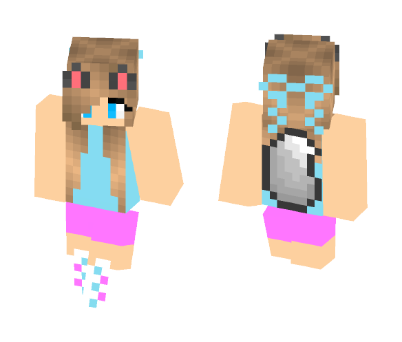 Download Free Cute Wolf Girl Skin for Minecraft image 1 Cute Wolf Girl - Cute Girls Minecraft Skins - image 1