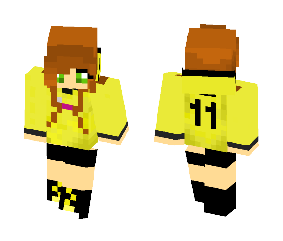 Download Free Borussia Dortmund Girl MR11 Skin for Minecraft image 1 Borussia Dortmund Girl MR11 - Girl Minecraft Skins - image 1