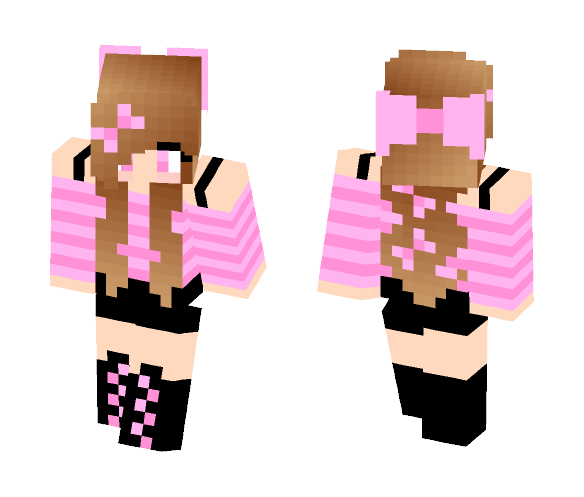 Download Free pink cute girl Skin for Minecraft image 1 pink cute girl - Cute Girls Minecraft Skins - image 1