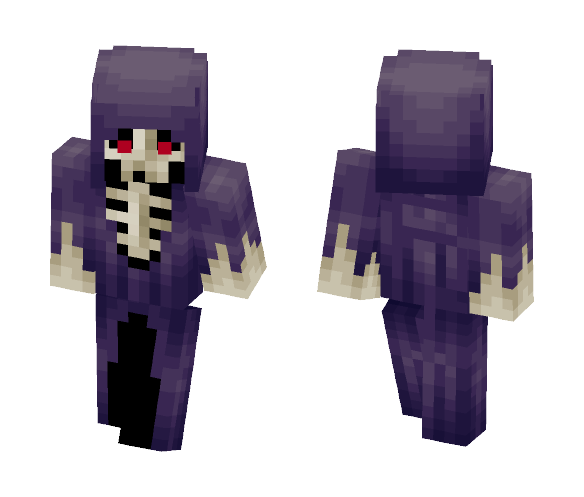 purple dress skeleton - Male Minecraft Skins - image 1