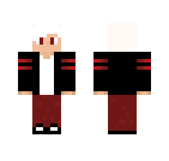 Guys White hair in red