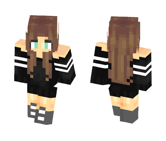 €łłα | Black Sweater - Female Minecraft Skins - image 1