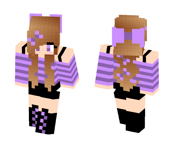 Purple girl - Girl Minecraft Skins - image 1