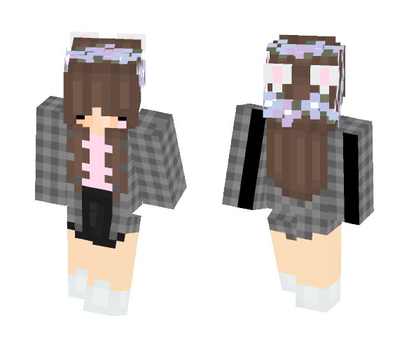 Download Free chibi girl w/bunny ears || Skin for Minecraft image 1 chibi girl w/bunny ears || - Girl Minecraft Skins - image 1