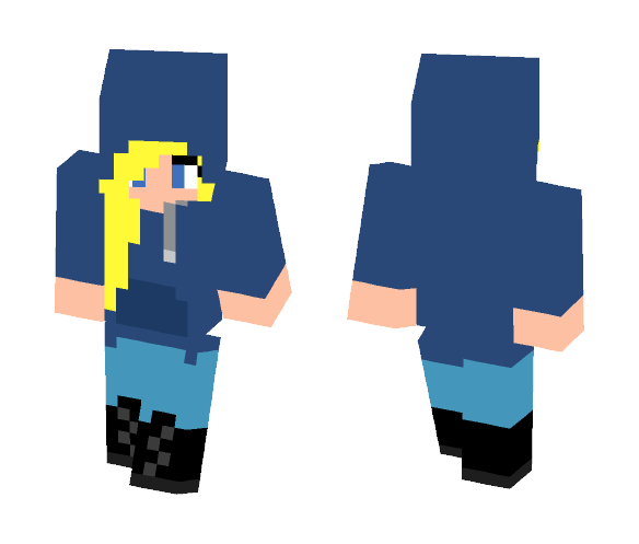 Download Free Girl (Hooded) Skin for Minecraft image 1 Girl (Hooded) - Girl Minecraft Skins - image 1
