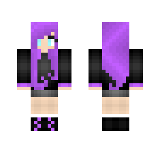 Purple Hair Girl(?) - Color Haired Girls Minecraft Skins - image 2