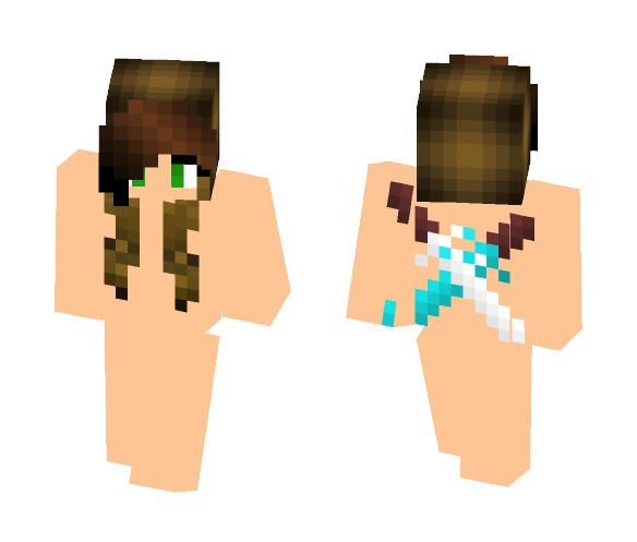 Download Free Warrior Girl Skin Base Brunette Skin for Minecraft image 1 Warrior Girl Skin Base Brunette - Girl Minecraft Skins - image 1