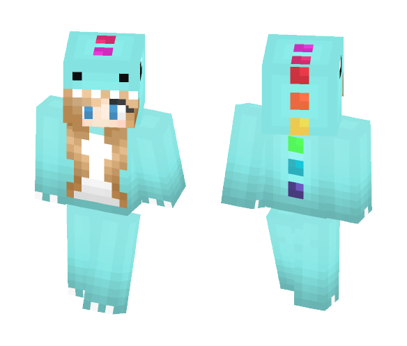 Download Free Cute Dino Girl Skin for Minecraft image 1 Cute Dino Girl - Cute Girls Minecraft Skins - image 1