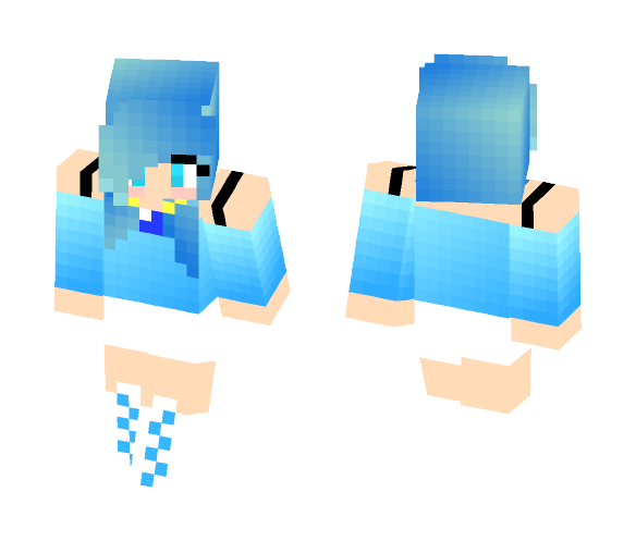 Download Free Blue girl skin Skin for Minecraft image 1 Blue girl skin - Girl Minecraft Skins - image 1