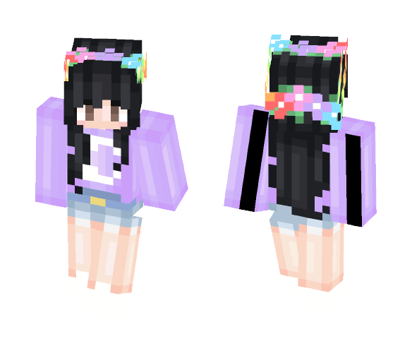 Download Free Purple Moon Girl ; Mininq.Evs Req Skin for Minecraft image 1 Purple Moon Girl ; Mininq.Evs Req - Girl Minecraft Skins - image 1