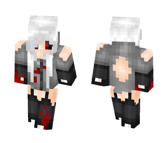 Ken Kaneki - Female Minecraft Skins - image 1