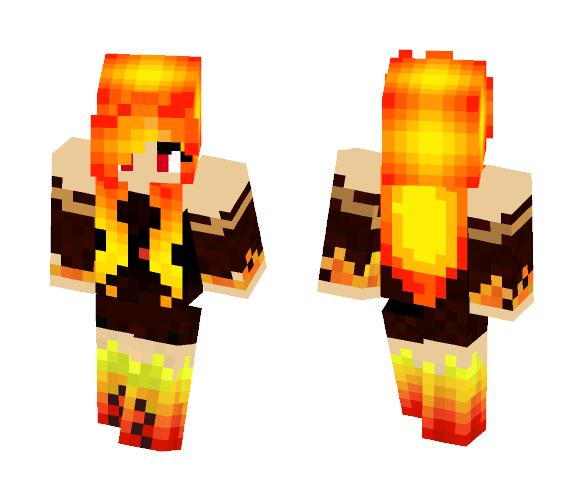 Fire Girl - Girl Minecraft Skins - image 1