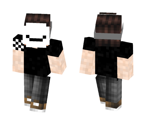 cry (black shirt addition) - Male Minecraft Skins - image 1