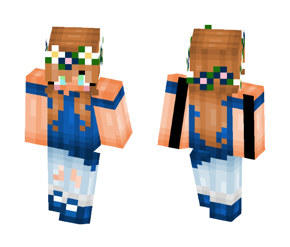 Wolf ~ Flowers - Female Minecraft Skins - image 1
