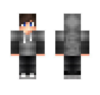Boy With a Grey Hoodie - Boy Minecraft Skins - image 2