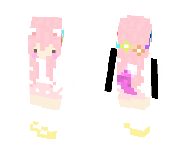 chili pink cat girl - Cat Minecraft Skins - image 1