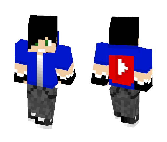 blue youtube - Male Minecraft Skins - image 1