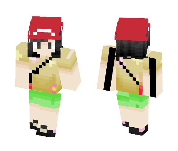 Download Free Pokemon Sun and Moon (Girl Trainer) Skin for Minecraft image 1 Pokemon Sun and Moon (Girl Trainer) - Female Minecraft Skins - image 1