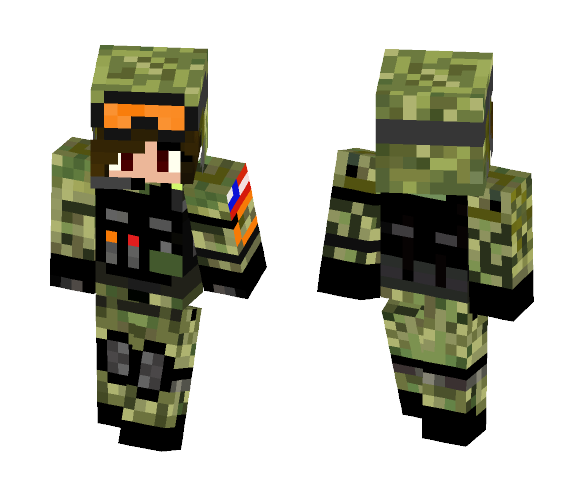Download Free Army Girl Skin for Minecraft image 1 Army Girl - Girl Minecraft Skins - image 1
