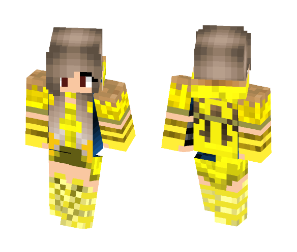 Download Free Yellow Girl Knight Skin for Minecraft image 1 Yellow Girl Knight - Girl Minecraft Skins - image 1