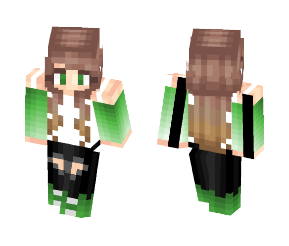Download Free A lil bit of that green spirit .o. Skin for Minecraft image 1 A lil bit of that green spirit .o. - Female Minecraft Skins - image 1