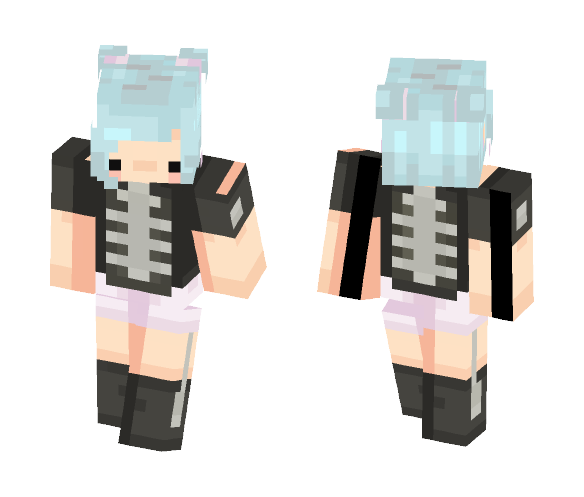 Download Free cute skelly girl ❥Sakies Skin for Minecraft image 1 cute skelly girl ❥Sakies - Cute Girls Minecraft Skins - image 1