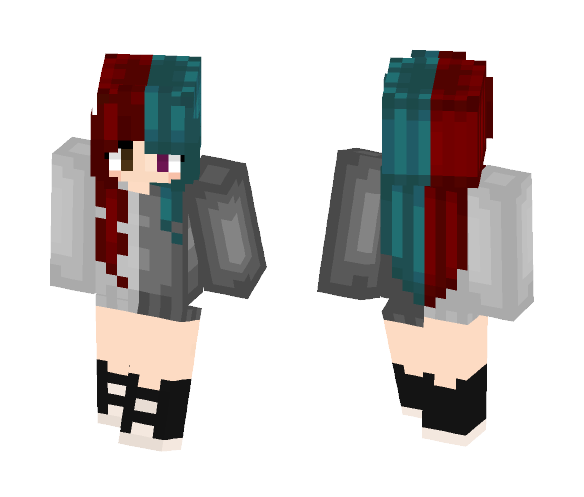 Halfy girl - Girl Minecraft Skins - image 1