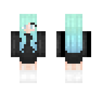 Teal Ombré Hair Girl