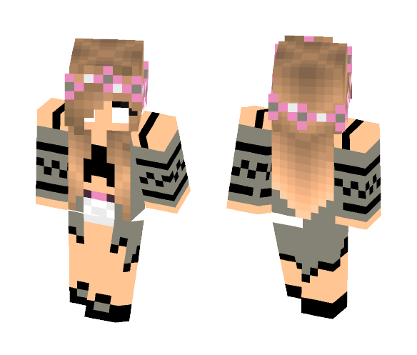 Herobrine Girl | Gray - Girl Minecraft Skins - image 1