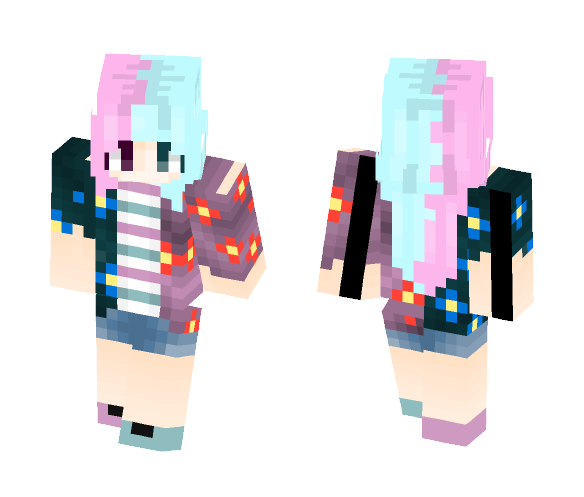 Cotton Candy Girl - Girl Minecraft Skins - image 1