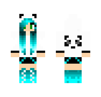cute blue haired panda