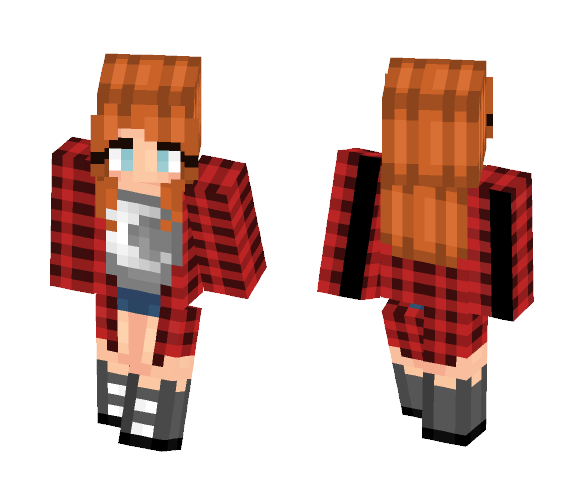 Plaid Moon - Female Minecraft Skins - image 1