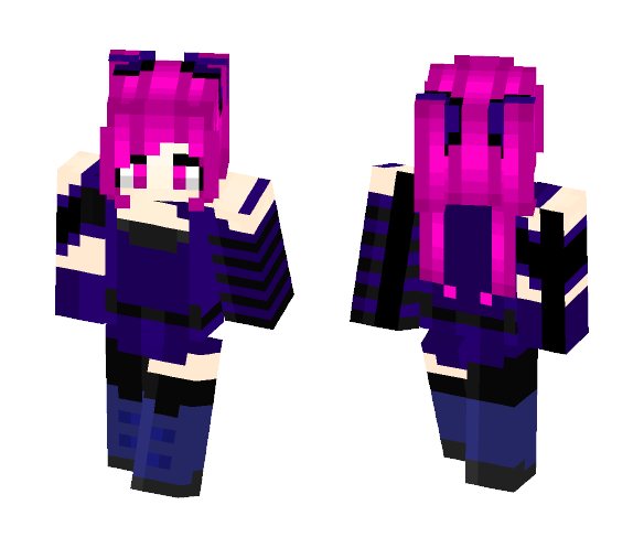 Download Free Magical Girl: Tsgumi (my oc) Skin for Minecraft image 1 Magical Girl: Tsgumi (my oc) - Female Minecraft Skins - image 1