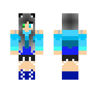 Cute Blue Girl - Cute Girls Minecraft Skins - image 2