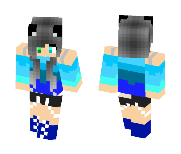 Cute Blue Girl - Cute Girls Minecraft Skins - image 1
