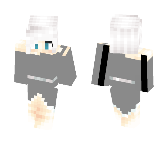 magical white hair girl (i guess) - Color Haired Girls Minecraft Skins - image 1