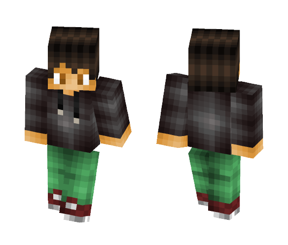 Hoodie boy {Black} - Boy Minecraft Skins - image 1