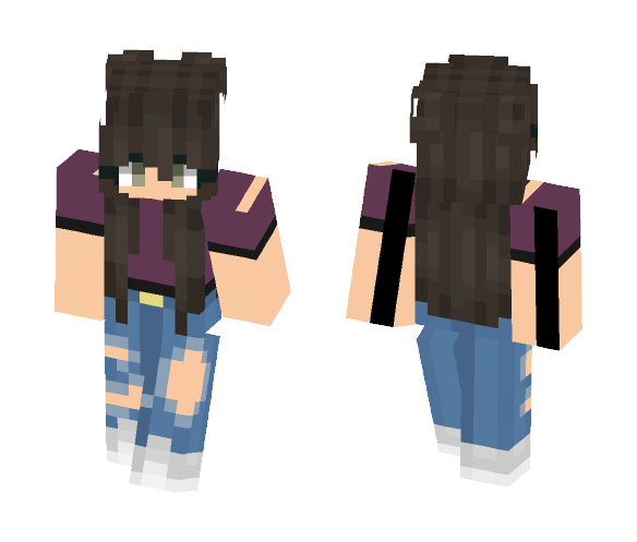 Maroon beauty - Female Minecraft Skins - image 1