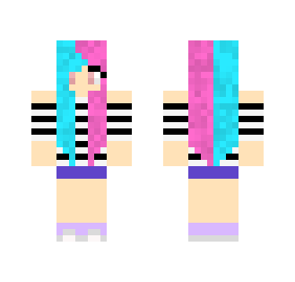 Blue and pink girl