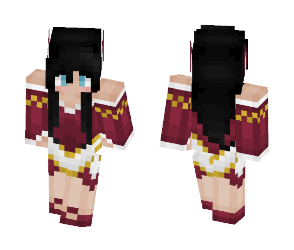 Download Free Ahri from League Of Legends Skin for Minecraft image 1 Ahri from League Of Legends - Female Minecraft Skins - image 1
