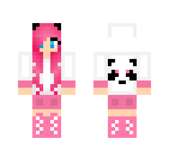 Pink panda hoodie - Female Minecraft Skins - image 2