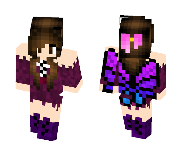 Download Free Butterfly Girl Skin for Minecraft image 1 Butterfly Girl - Girl Minecraft Skins - image 1