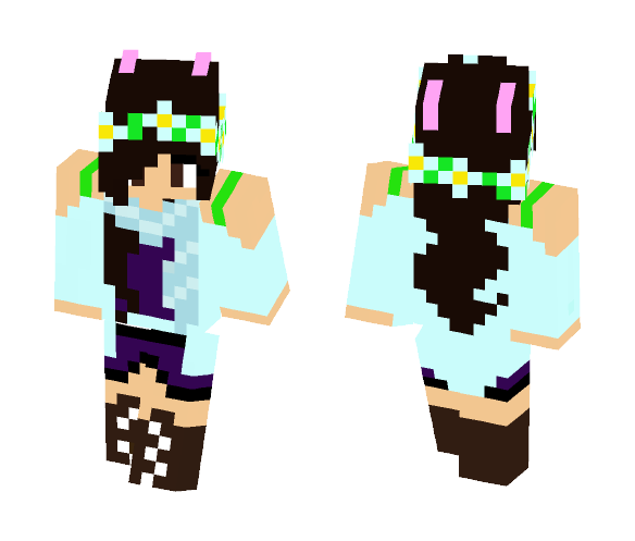 Download Free xXBluesparkelzXx casual 1 Skin for Minecraft image 1 xXBluesparkelzXx casual 1 - Female Minecraft Skins - image 1