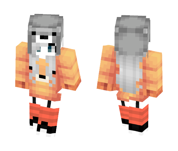 ~White Hair Girl~ - Color Haired Girls Minecraft Skins - image 1